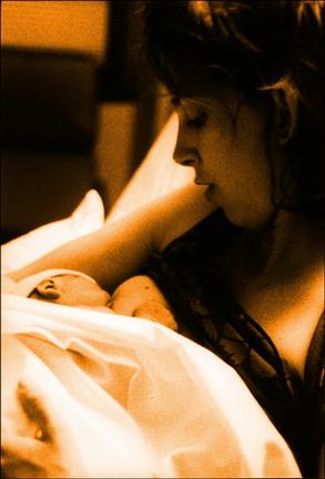 mother and child breastfeeding